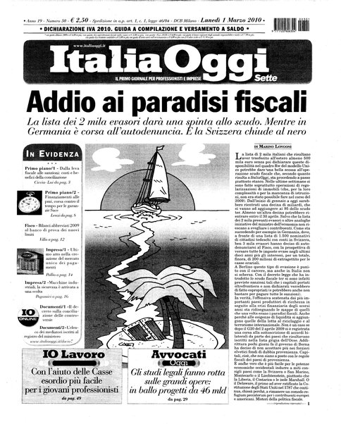 Italia oggi : quotidiano di economia finanza e politica